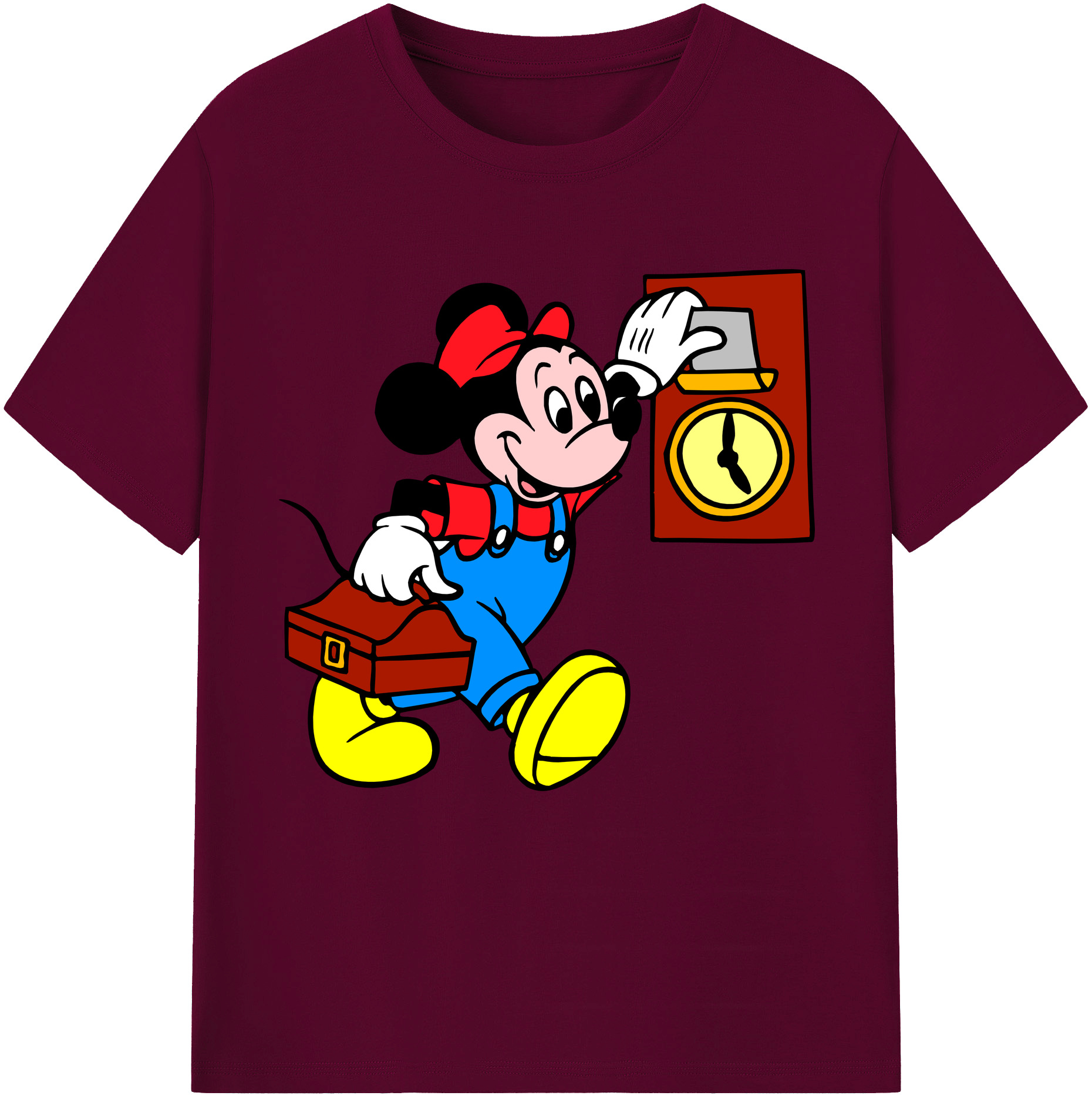 （画像用） ミッキーマウス Mickey Mouse レディースカジュアルプリントTシャツ（綿100％）